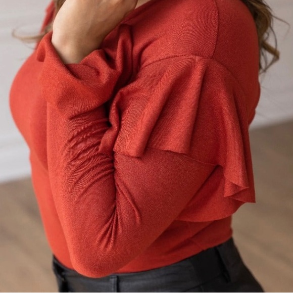 Rust Shimmer Bodysuit Size 3X - Picture 4 of 4